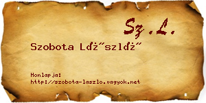 Szobota László névjegykártya