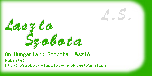 laszlo szobota business card