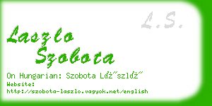 laszlo szobota business card